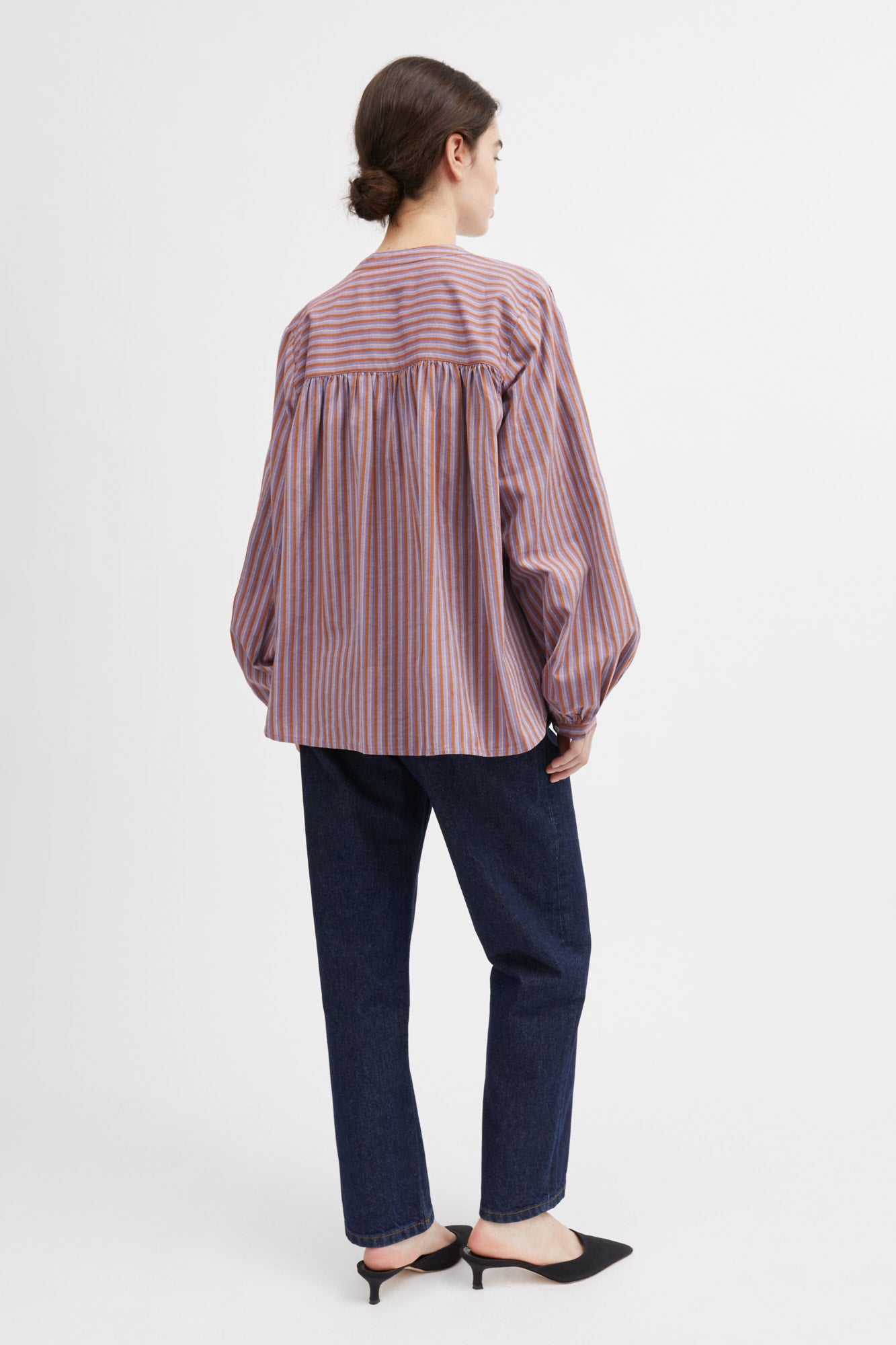 Skall Studio Rita shirt Shirt Violet/Orange stripe